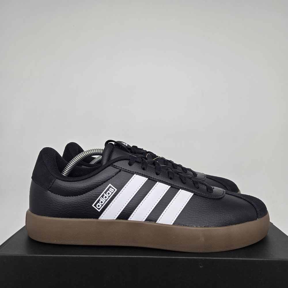 New adidas Vl Court 3.0 Core Black Cloud White Gum Men's Shoes Size 11.5 - Picture 3 of 8